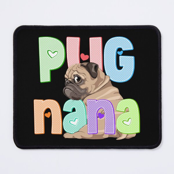 Item preview, Fawn Pug Nana with Polkadot Lettering designed and sold by Muggzley.