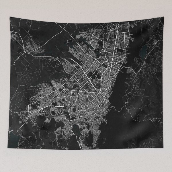 Item preview, Bogota City Map Colombia - Dark designed and sold by deMAP.