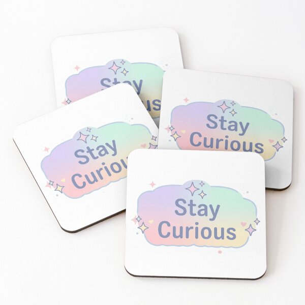 Item preview, Stay Curious Inspirational Sticker designed and sold by CutePlix.