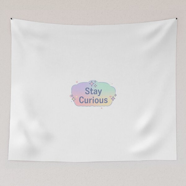 Item preview, Stay Curious Inspirational Sticker designed and sold by CutePlix.