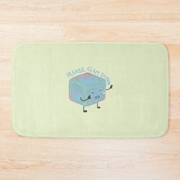 Item preview, Cute Blue Cube Character Saying Please Calm Down Quote designed and sold by rainyhst.