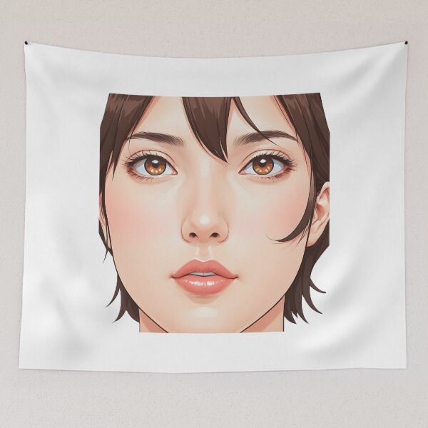 Item preview, Minimal Anime Face Line Art – Expressive Minimalist Character Design - 2 designed and sold by RELAX STATION.