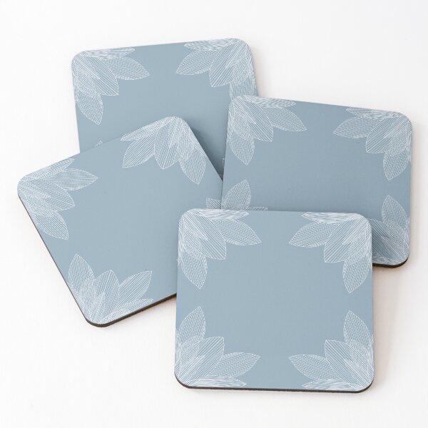 Item preview, White flower in blue designed and sold by Pe Pix.