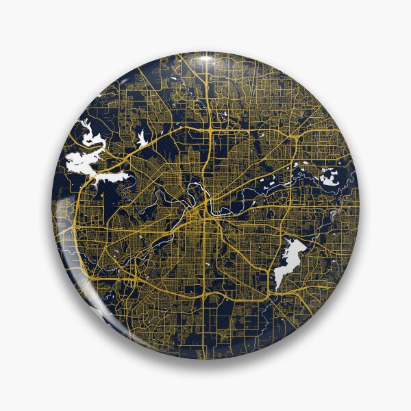 Item preview, Fort Worth City Map of Texas, USA - Gold Art Deco designed and sold by deMAP.