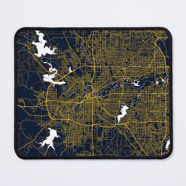 Item preview, Fort Worth City Map of Texas, USA - Gold Art Deco designed and sold by deMAP.