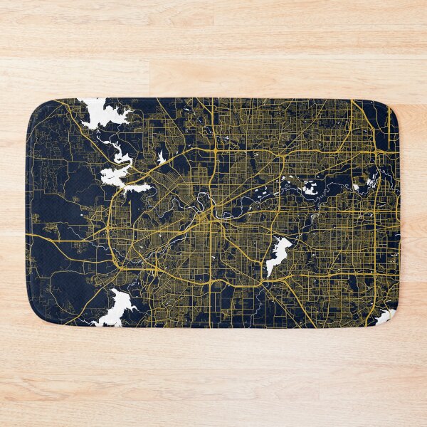 Item preview, Fort Worth City Map of Texas, USA - Gold Art Deco designed and sold by deMAP.