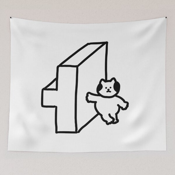 Item preview, a Cat next to ㅓ designed and sold by superbaechoo.