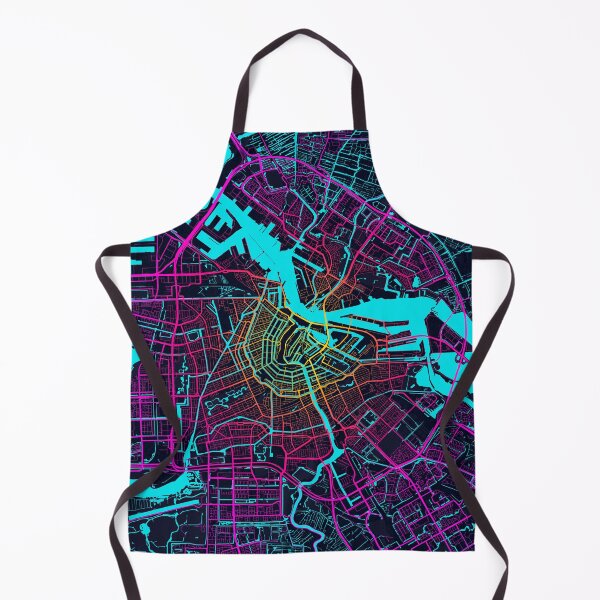 Item preview, Amsterdam City Map of Netherlands - Neon designed and sold by deMAP.