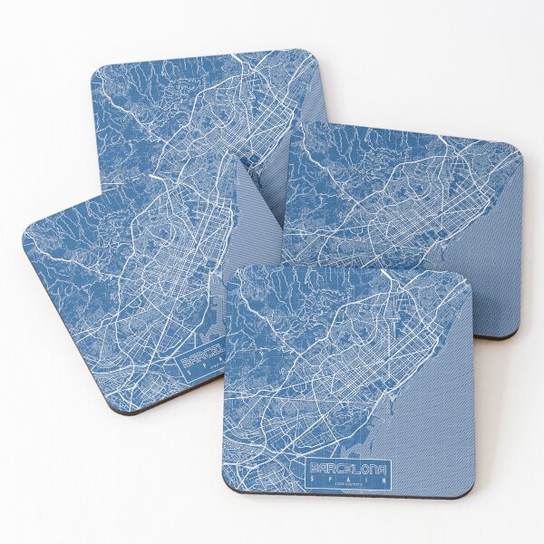 Item preview, Barcelona City Map of Spain - Blueprint designed and sold by deMAP.