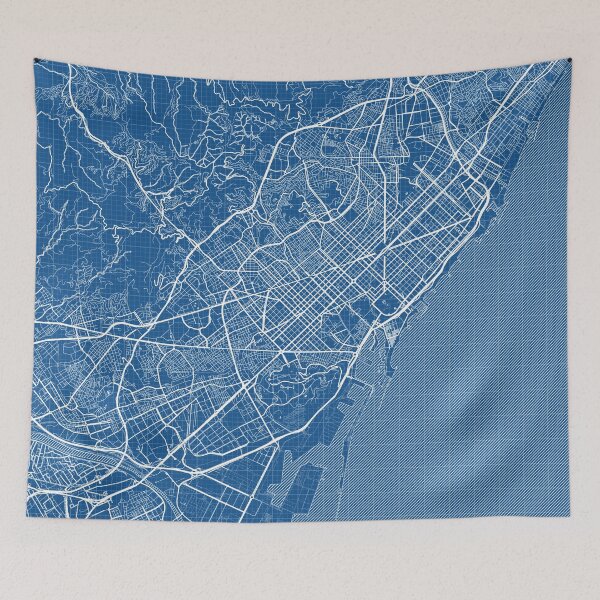 Item preview, Barcelona City Map of Spain - Blueprint designed and sold by deMAP.