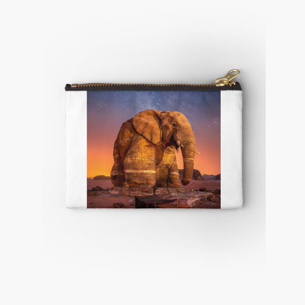 Item preview, Elephant Rock AlUla Saudi Arabia Night Sky Wall Art Print designed and sold by GoldenVerseArt.
