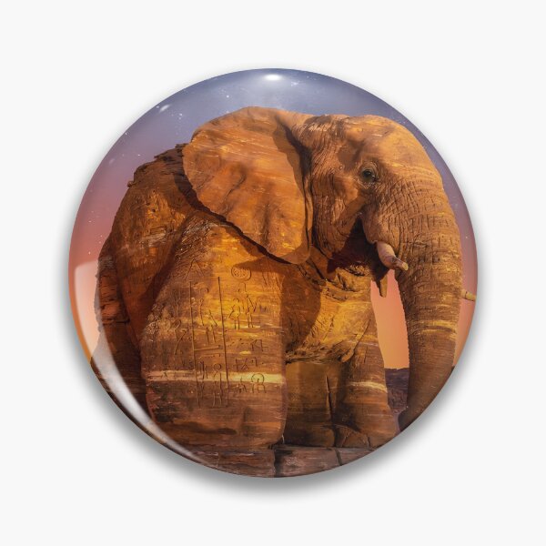 Item preview, Elephant Rock AlUla Saudi Arabia Night Sky Wall Art Print designed and sold by GoldenVerseArt.