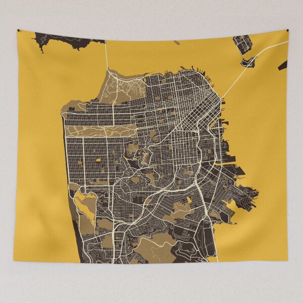 Item preview, San Francisco City Map of California, USA - Pastel designed and sold by deMAP.