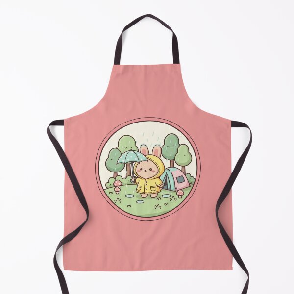 Item preview, Cute Rainy Day Bunny Yellow Raincoat Cozy Aesthetic Animal Illustration designed and sold by LavinyArt.