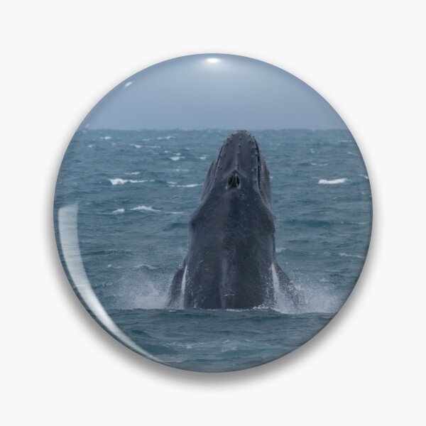 Item preview, Humpback Whale Spy Hopping – Wild Whale Rising from Ocean Surface in Open Sea designed and sold by WildFrameNature.