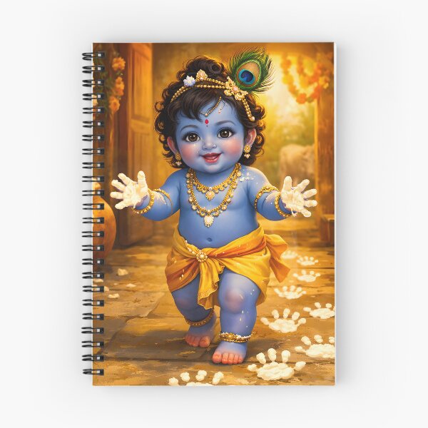 Item preview, Baby Krishna Butter Handprints | Cute Little Krishna Makhan Art designed and sold by CosmicLotusArt.