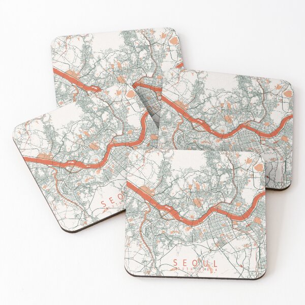 Item preview, Seoul City Map of South Korea - Bohemian designed and sold by deMAP.