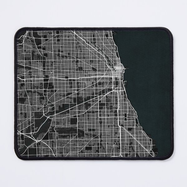 Item preview, Chicago City Map of Illinois, USA - Dark designed and sold by deMAP.