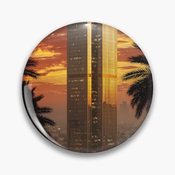 Item preview, Al Faisaliyah Tower Riyadh Saudi Arabia Sunset Wall Art Print designed and sold by GoldenVerseArt.