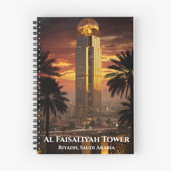 Item preview, Al Faisaliyah Tower Riyadh Saudi Arabia Sunset Wall Art Print designed and sold by GoldenVerseArt.