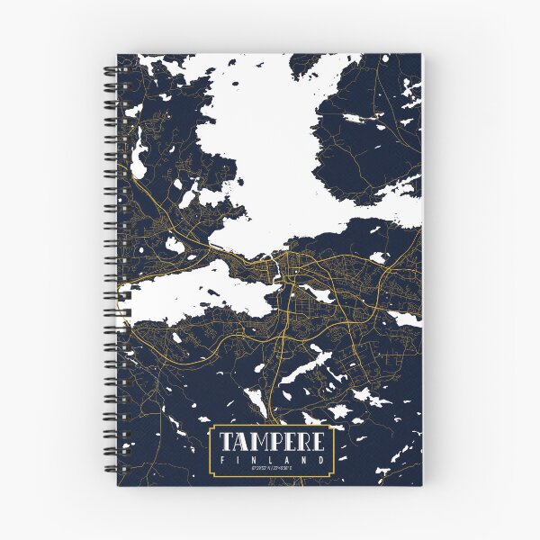 Item preview, Tampere City Map of Pirkanmaa, Finland - Gold Art Deco designed and sold by deMAP.
