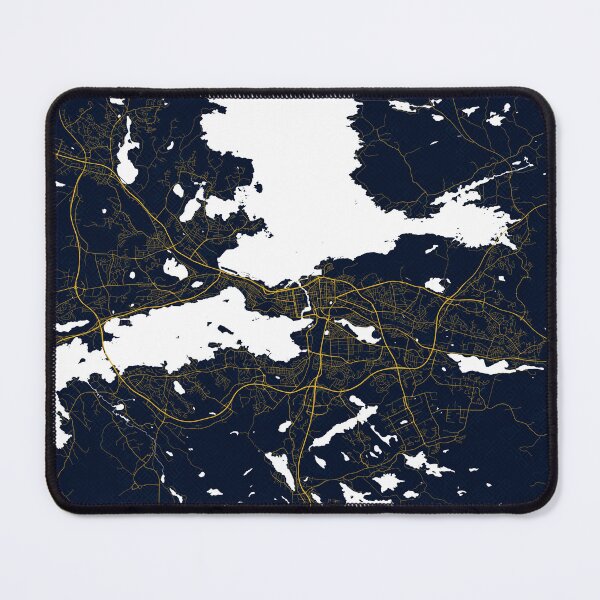 Item preview, Tampere City Map of Pirkanmaa, Finland - Gold Art Deco designed and sold by deMAP.