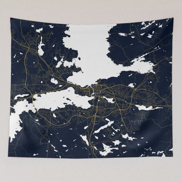 Item preview, Tampere City Map of Pirkanmaa, Finland - Gold Art Deco designed and sold by deMAP.