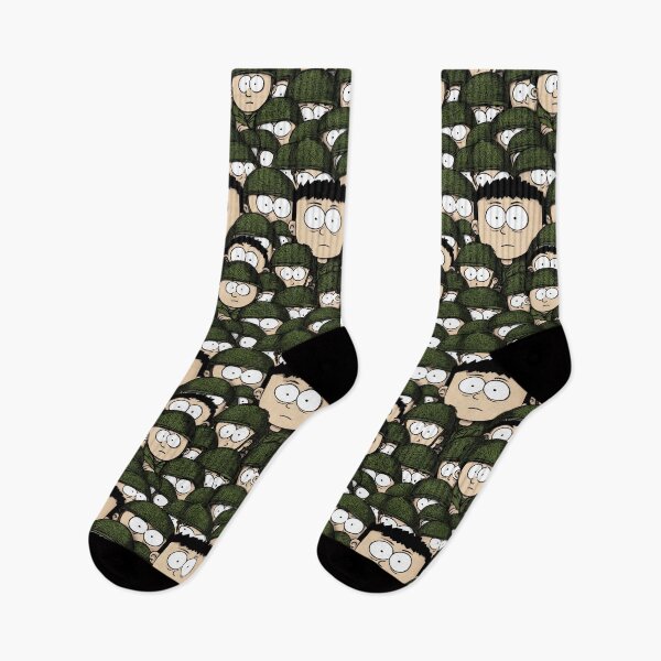 Item preview, Dense Crowd of Surprised Cartoon Soldiers Pattern designed and sold by Piotrek0001.