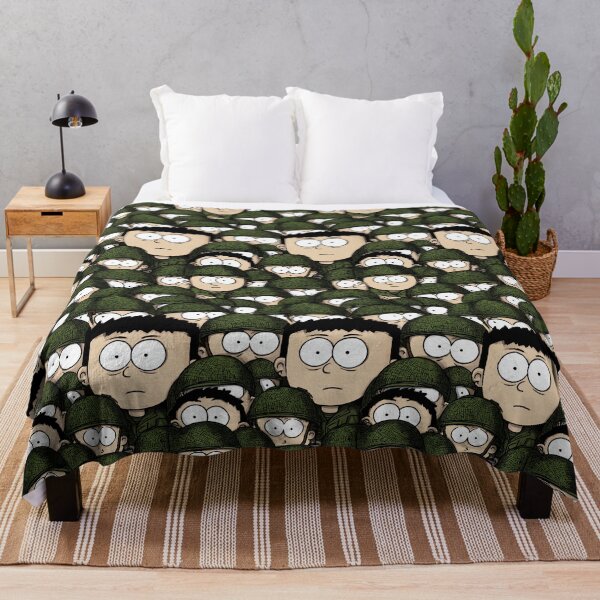 Item preview, Dense Crowd of Surprised Cartoon Soldiers Pattern designed and sold by Piotrek0001.
