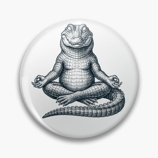 Item preview, Vintage Alligator Yoga Lotus Meditation Lover designed and sold by DoodleTortle.