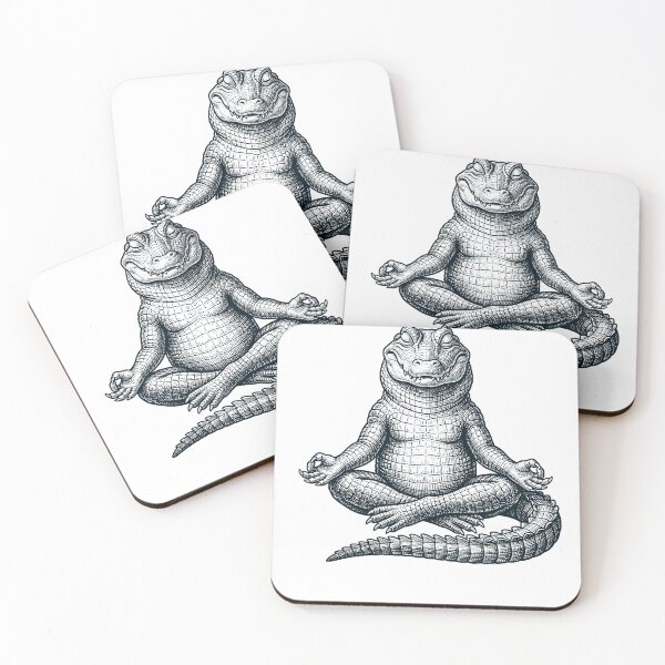 Item preview, Vintage Alligator Yoga Lotus Meditation Lover designed and sold by DoodleTortle.