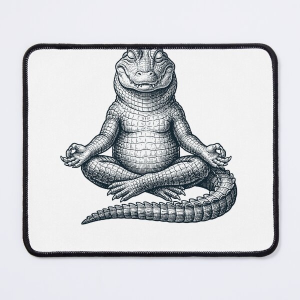 Item preview, Vintage Alligator Yoga Lotus Meditation Lover designed and sold by DoodleTortle.