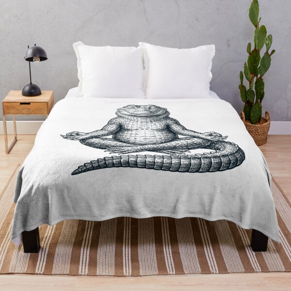 Item preview, Vintage Alligator Yoga Lotus Meditation Lover designed and sold by DoodleTortle.