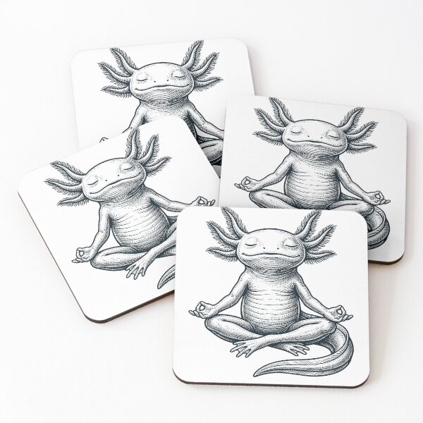 Item preview, Vintage Axolotl Yoga Lotus Meditation Lover designed and sold by DoodleTortle.