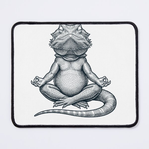 Item preview, Vintage Bearded Dragon Yoga Lotus Meditation Lover designed and sold by DoodleTortle.