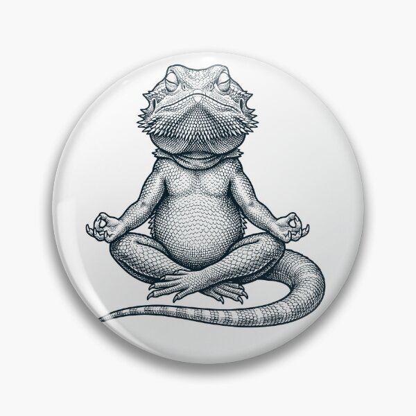 Artikelvorschau, Vintage-Bartagame Yoga Lotus Meditationsliebhaber entworfen und verkauft von DoodleTortle.
