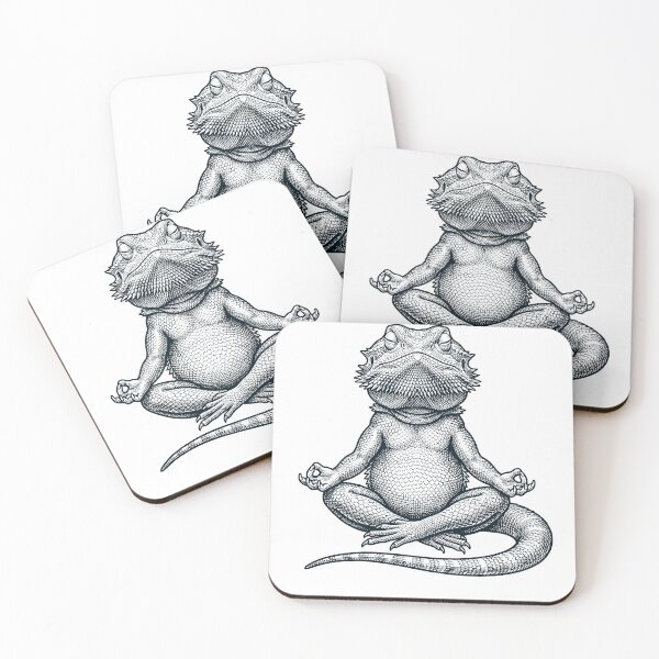 Item preview, Vintage Bearded Dragon Yoga Lotus Meditation Lover designed and sold by DoodleTortle.