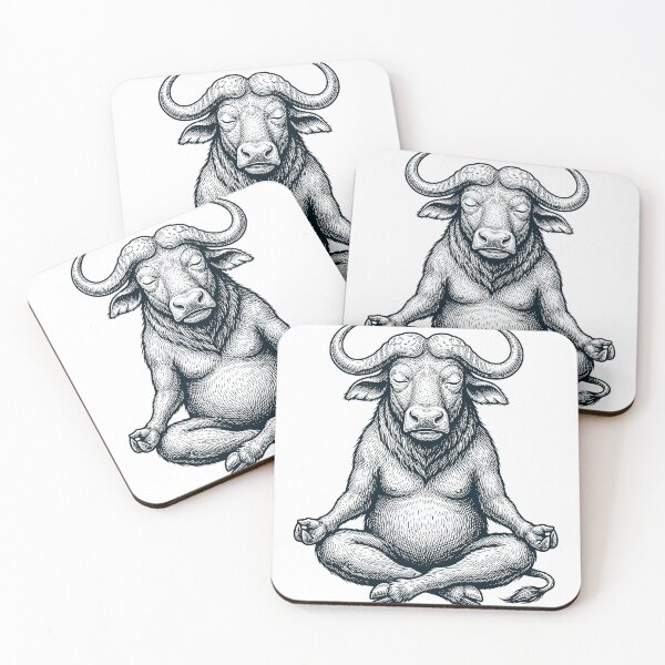 Item preview, Vintage Buffalo Yoga Lotus Meditation Lover designed and sold by DoodleTortle.