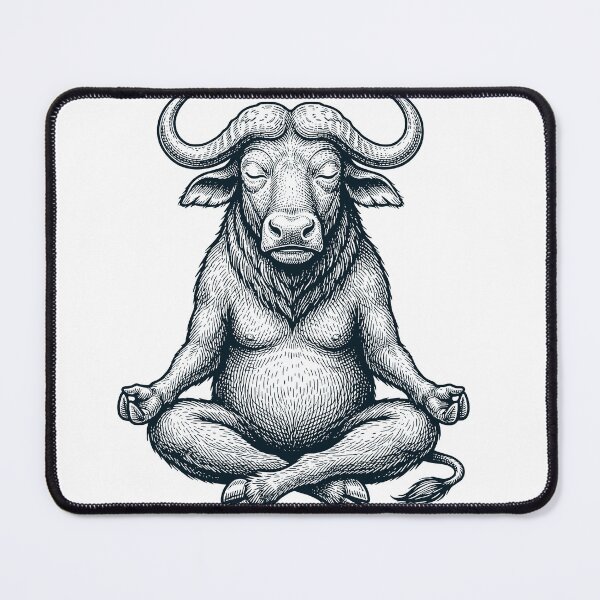 Item preview, Vintage Buffalo Yoga Lotus Meditation Lover designed and sold by DoodleTortle.