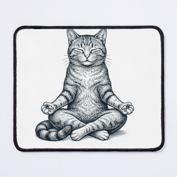 Item preview, Vintage Cat Yoga Lotus Meditation Lover designed and sold by DoodleTortle.