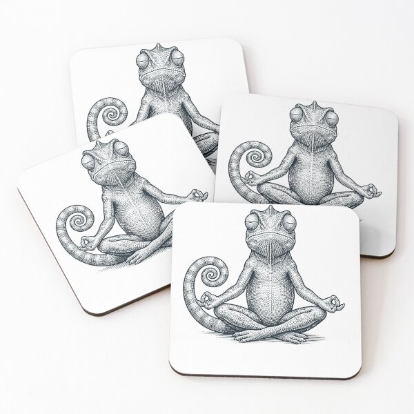 Item preview, Vintage Chameleon Yoga Lotus Meditation Lover designed and sold by DoodleTortle.