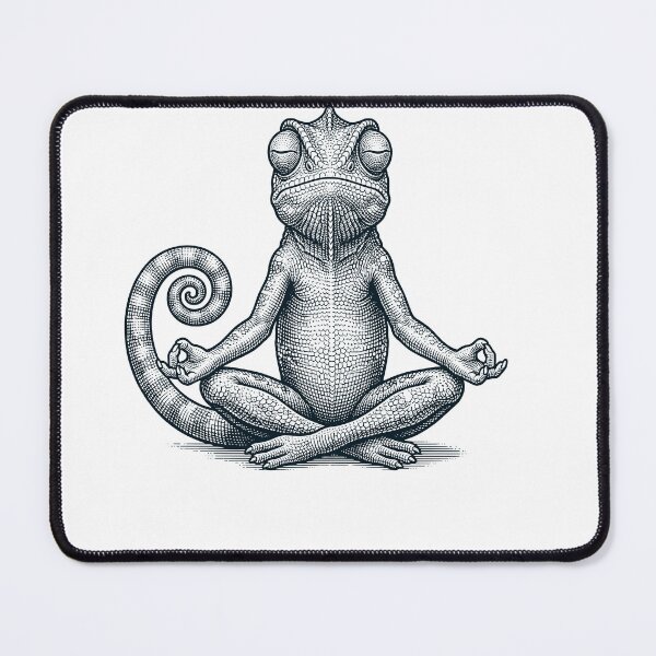 Item preview, Vintage Chameleon Yoga Lotus Meditation Lover designed and sold by DoodleTortle.