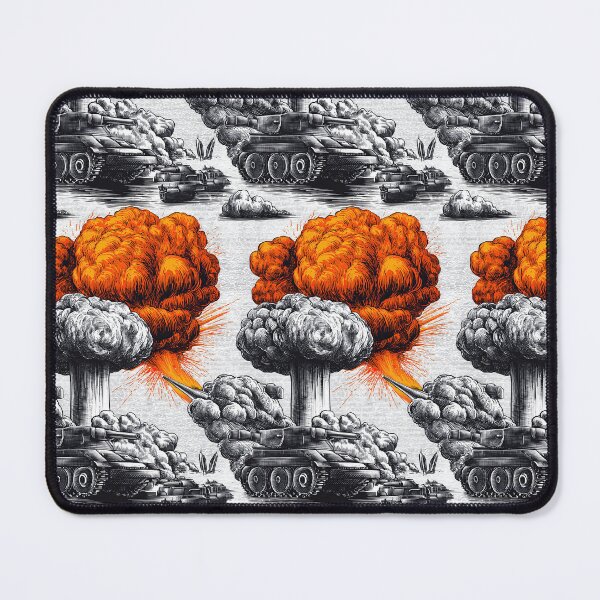 Item preview, Giant Explosion and Battle Tanks Illustration Pattern designed and sold by Piotrek0001.