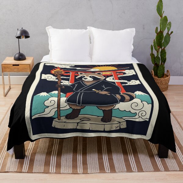 Item preview, Samurai Raccoon Japanese Style Warrior Illustration designed and sold by JordynLadukeg65.
