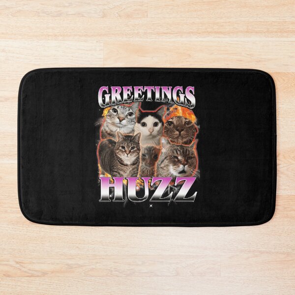 Item preview, Greetings Huzz Funny Cat Meme Chaos Collage designed and sold by tadmercado.