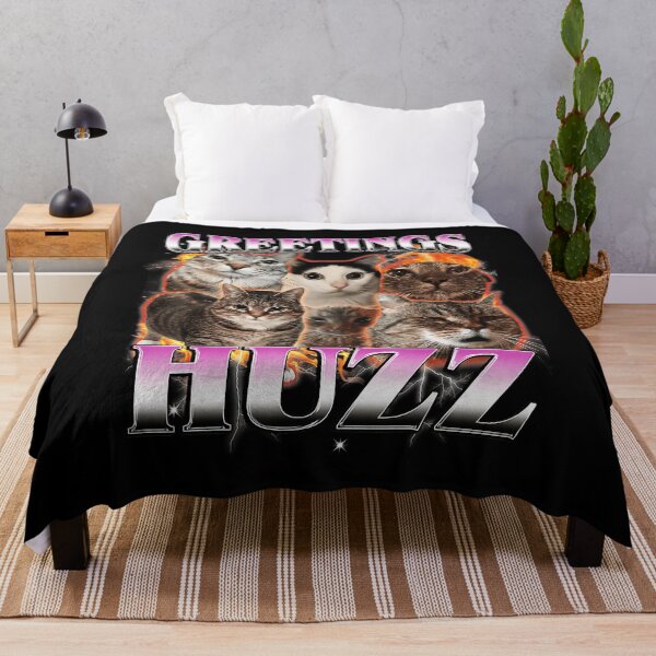 Item preview, Greetings Huzz Funny Cat Meme Chaos Collage designed and sold by tadmercado.