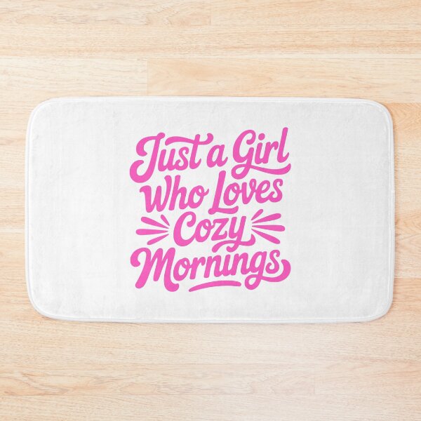Item preview, Just A Girl Who Loves Cozy Mornings – Retro Lifestyle Quote designed and sold by PMCreative.