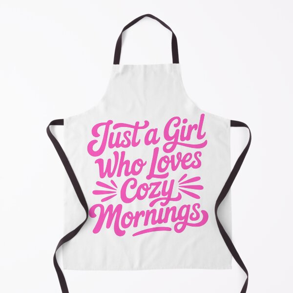 Item preview, Just A Girl Who Loves Cozy Mornings – Retro Lifestyle Quote designed and sold by PMCreative.