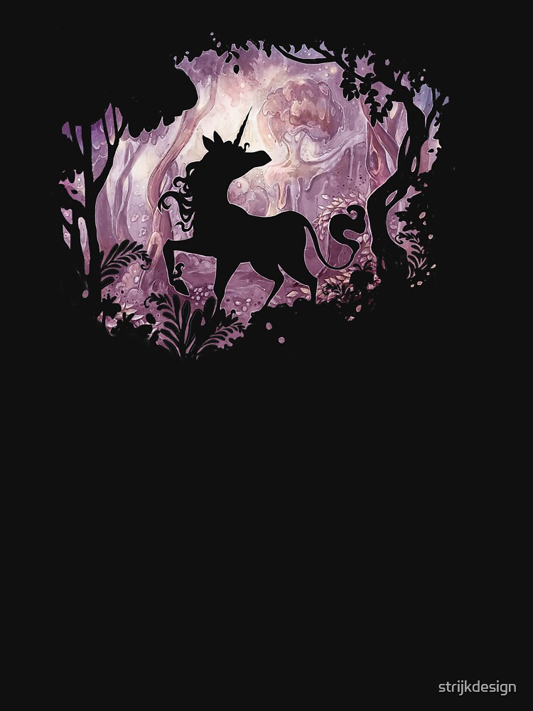 Unicorn in magical forest by strijkdesign