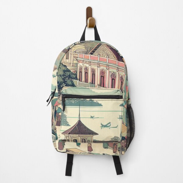 Item preview, Granada Nicaragua Ukiyo-e Inspired Cityscape – Colonial Architecture & Lake Nicaragua designed and sold by Vandy Fullam.